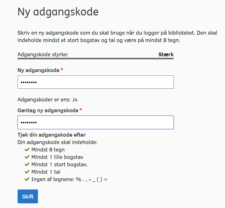 Billede af Ny adgangskode