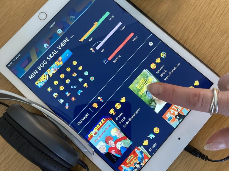 Buggis søgeside på en Ipad