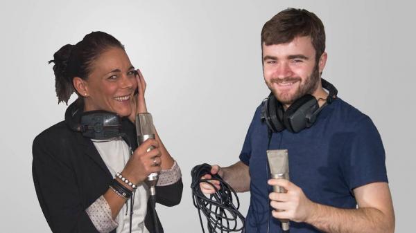 Sanne og Andreas, der laver podcasten Jeg er ordblind